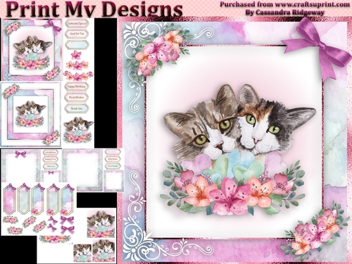 birthday card with cute flowers