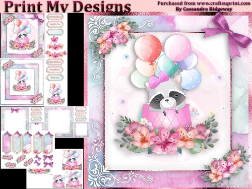 birthday card with cute flowers