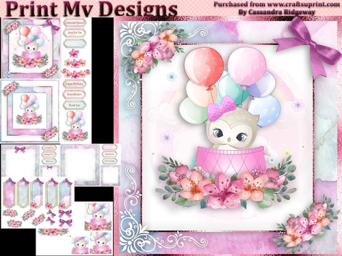 birthday card with cute flowers