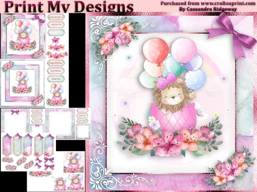 birthday card with cute flowers