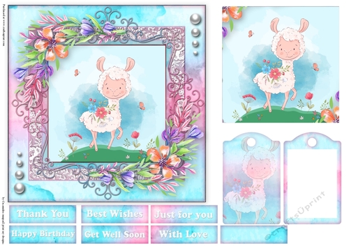 Cute little animal collection with tag