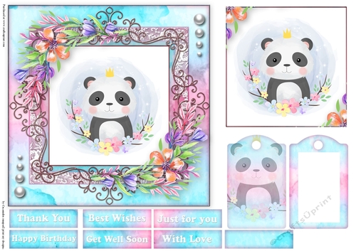 Cute little animal collection with tag