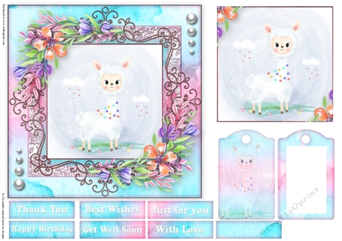 Cute little animal collection with tag