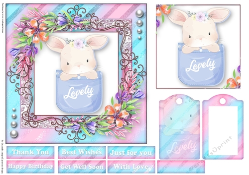 Cute little animal collection with tag