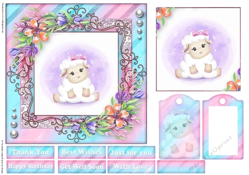 Cute little animal collection with tag