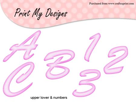 Pink Mulberry Alpha and Number Set