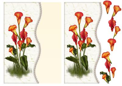 Floral Card Front with Decoupage