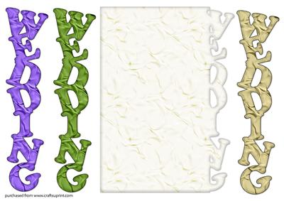 Wedding Over the Edge Word Card Front