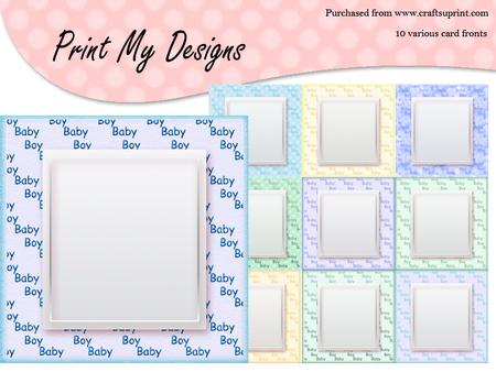 5x5 Baby Boy Card Fronts
