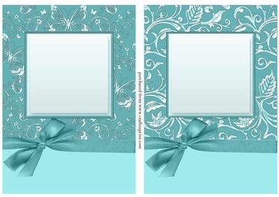 Luxurious A5 Floral & Butterfly Card Fronts with Bow