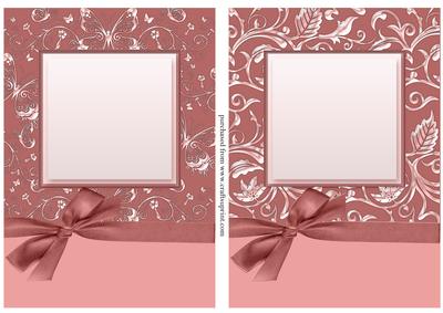 Luxurious A5 Floral & Butterfly Card Fronts with Bow