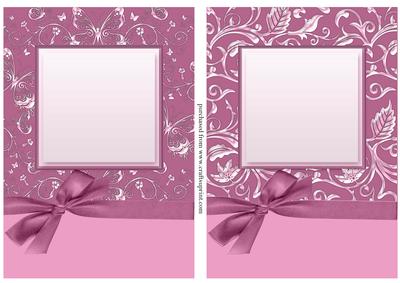 Luxurious A5 Floral & Butterfly Card Fronts with Bow