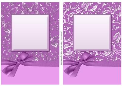 Luxurious A5 Floral & Butterfly Card Fronts with Bow