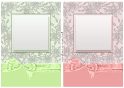 Deluxe A5 Floral Card Fronts with Bow