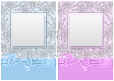 Deluxe A5 Floral Card Fronts with Bow
