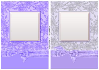 Deluxe A5 Floral Card Fronts with Bow