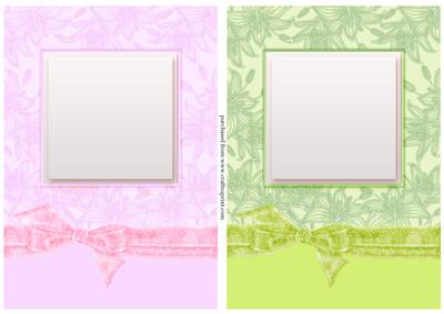 Deluxe A5 Floral Card Fronts with Bow