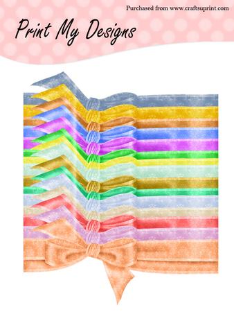 15 Mulitcolor Damask Bows