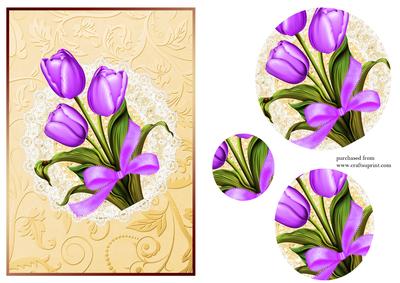 Purple Tulip Card Front
