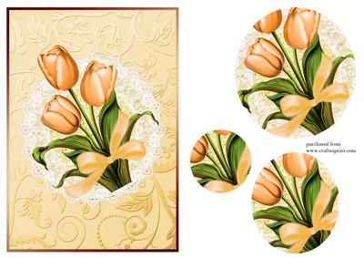 Cream Tulip Card Front
