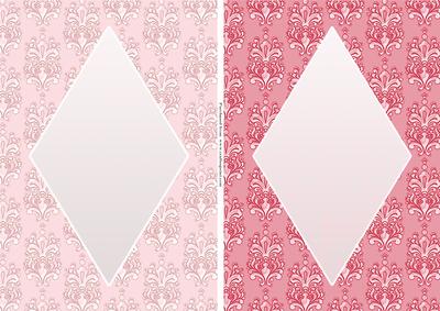 Elegant Damask Diamond A5 Card Fronts