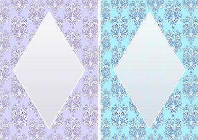 Elegant Damask Diamond A5 Card Fronts
