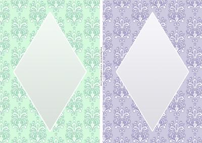Elegant Damask Diamond A5 Card Fronts