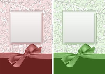 Deluxe A5 Floral Card Fronts with Bow
