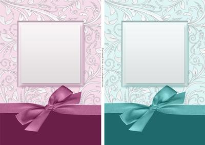 Deluxe A5 Floral Card Fronts with Bow
