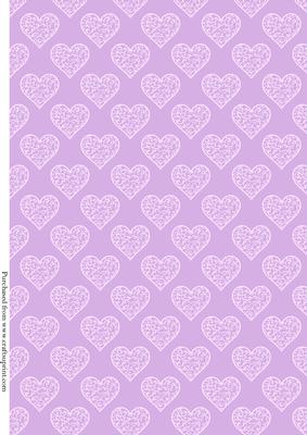 Love Heart Filagree Background Paper