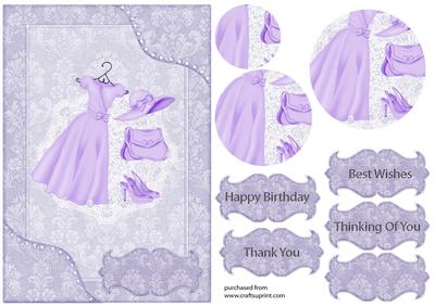 Pretty Little Purple Dress Pyramage Card