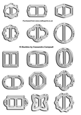 15 Buckle Embellishments Silver