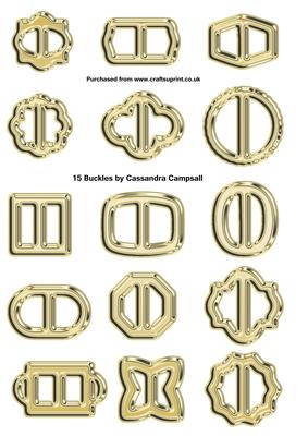 15 Buckle Embellishments Gold