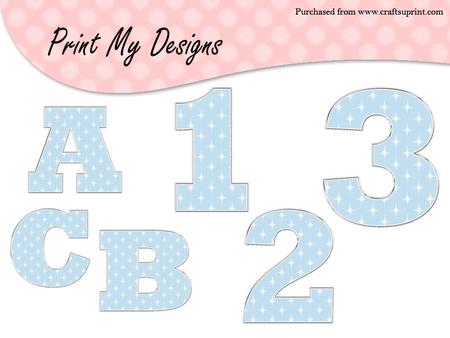 Blue Star Alphabet and Numbers