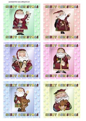 Santa Star Christmas Toppers