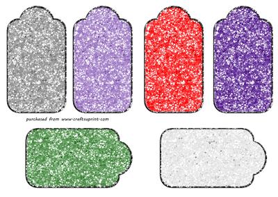 Christmas Glitter Tags