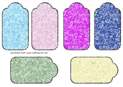 Christmas Glitter Tags 2