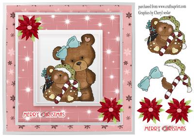 Christmas Teddy Card Front