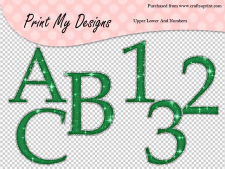 Christmas Sparkle & Glitter Alpha & Numbers