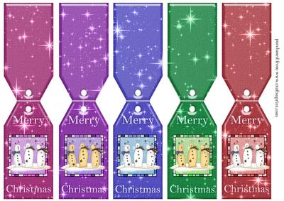 Christmas Xmas Tags with Snowmen
