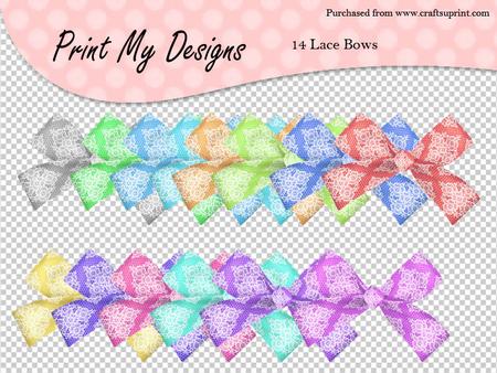 Mulitcolor Lace Bows Cu4cu