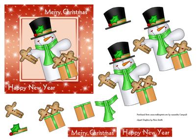 Buddy Snowman Card Front