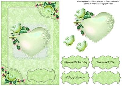 Floral Card Front Mothers Day, Birthday