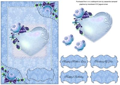 Floral Card Front Mothers Day, Birthday