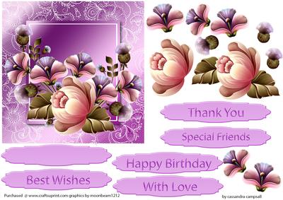 Floral Square Card Front