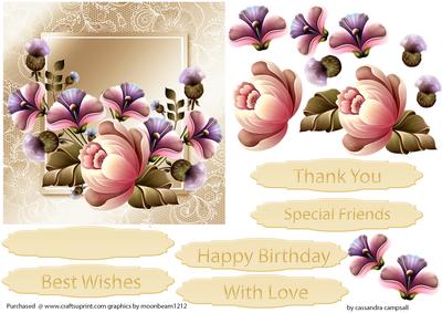 Floral Square Card Front