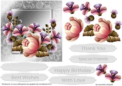 Floral Square Card Front