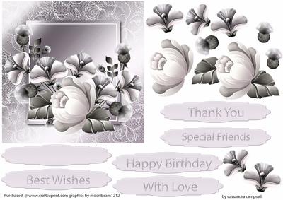 Floral Square Card Front