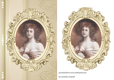 Vintage Framed Lady