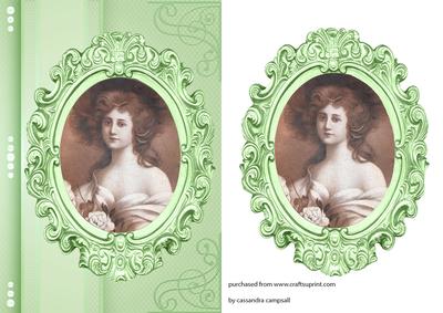 Vintage Framed Lady